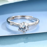 Stunning 1-3CT VVS1 D Colour Moissanite Diamonds Rings for Women Engagement Promise Wedding High Qualiy Jewellery