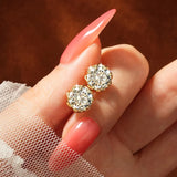 Solitaire 0.1/0.3/0.5/1/2CT D Moissanite Stud Earrings for Men Women