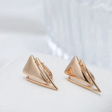 14 Karat Gold Filled Minimalist Geometric Personality Glossy Women's Dangle Earrings