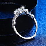 Real Moissanite Crown Excellent Cut D Colour VVS1 1CT Diamond Engagement Wedding Ring Sterling Silver Fine Jewellery