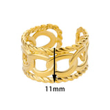 New Arrivals 18K Gold Colour New Stainless Steel Rings for Women Jewellery - Beautiful Fashion Rings - The Jewellery Supermarket