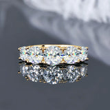 3.6ctw. VVS1 D Colour Moissanite Diamonds Wedding 18KGP 925 Silver Wedding Rings