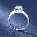 GRA Certified 0.5-3CT  D Color Moissanite Diamonds Women Wedding Engagement Rings, Sterling Silver Fine Jewellery