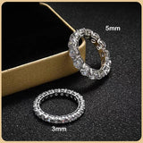 Sparkling 2.2cttw 3mm D Colour Moissanite Diamonds Full Eternity Rings - 18K Gold 925 Silver Plated Wedding Rings