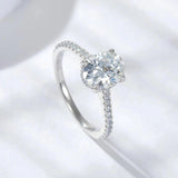 High-End Design Light Luxury Niche D Colour VVS1 2 Carat Moissanite Oval 925 Sterling Silver Ring - Fine Jewellery