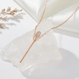 Charming Matchstick 14K Filled Rose Gold AAA White or Red Zircon Full Paved Luxury Party Jewellery Necklace