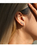 Marquise Cut Moissanite Helix Earrings 925 Sterling Silver Heart Screw Stud Earrings