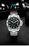 1612 Movement, 316L Stainless Steel Sapphire Crystal Glass 200m Water Resistance Watch
