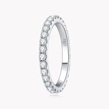 Splendid 18K WGP D Color Moissanite Diamonds Eternity Rings - 925 Sterling Silver Wedding Engagement Rings For Women - The Jewellery Supermarket