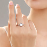 Luxury Rectangle 2 Carat AAAA Lab Created Diamond 925 Sterling Silver Ring