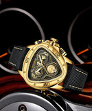 New Top Brand Luxury Gold Watch For Men - Fashion Waterproof Sport Military Quartz Chronograph Wristwatches - The Jewellery Supermarket