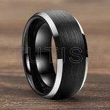 Domed Brushed Finish Large 10mm Classic Tungsten Carbide Men Women Wedding Rings