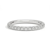 Super White Gold Plated Full Diamond Eternity Moissanite Rings Sterling Silver Engagement Wedding Rings for Women