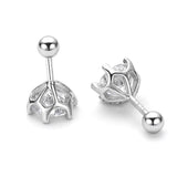 Awesome 18KGP Colour 0.2ct- 4ct Moissanite Diamonds Screw Back Silver Stud Earrings Fine Jewellery - The Jewellery Supermarket