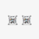 Excellent 1 Carat D Colour Moissanite Diamonds Stud Earrings For Women - Top Quality Sterling Silver Fine Jewellery - The Jewellery Supermarket