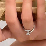 New GRA Certified D Colour 0.5CT 5mm Moissanite Diamond Rings For Women S925 Sterling Silver Fine Jewellery Rings