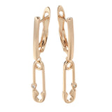 14 Karat Gold Filled Paper Clip AAA Zircon Diamonds Fine Jewellery Drop Earrings