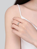 Champagne and White Colour Full Moissanite Diamonds Rings for Women 925 Sterling Silver Wedding Engagement Jewellery