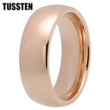 New Arrival Black Blue Domed Polished Finish Tungsten Carbide  Men Women Wedding 6MM/8MM Rings - The Jewellery Supermarket