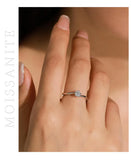 Awesome 4.5mm Round Sterling Silver VVS1 D Colour Moissanite Solitaire Ring