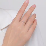 Sterling Silver Exquisite AAAA Simulated Diamonds Slim Ring -  Shining Wedding Engagement Luxury Fine Jewellery - The Jewellery Supermarket