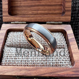 Stepped Shiny Polished Finish 6/8mm Men Women Tungsten Carbide Wedding Rings