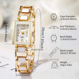 Elegant Women Watches Fashion Square Dial Quartz Wristwatches for Ladies - Popular Present for Women