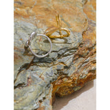 18K Gold Plated Minimalist Stainless Steel Oval Hollow Stylish Chic Open Ring