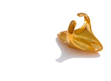 18K Gold Plated High Quality Smooth Stainless Steel Rose Flower Attractive Cast Ring