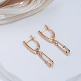 14 Karat Gold Filled Paper Clip AAA Zircon Diamonds Fine Jewellery Drop Earrings