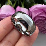 Dome Band Center Brushed 8MM 10MM Men's and Women's Tungsten Carbide Rings