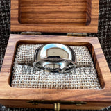 Dome High Polish Classics I Love You 6/8MM Men Women Wedding Tungsten Couple Rings