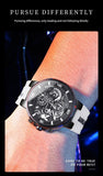 PLAYBOY Fashion Top Brand Luxury Silicone Sport Watch Quartz Date Waterproof Wristwatch Chronograph Mens Watches
