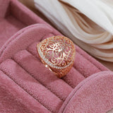 Awesome Big Size Rolled 14K Rose Gold AAA Zircon Elegant Diamonds Wedding Party Jewellery Rings