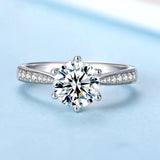 Luxury 0.5-3ct VVS1 Moissanite Diamond Rings for Women S925 Sterling Silver Wedding Engagement Anniversary Jewellery