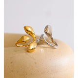 18K Gold Plated High Quality Smooth Stainless Steel Geometric Casting Distinctive