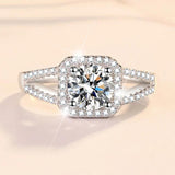 D Colour VVS1 1CT Moissanite Diamond Egagement Wedding Rings For Women S925 Sterling Silver GRA Certified Jewellery