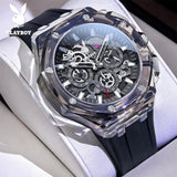 Top Brand Luxury Original High Quality Silicone Strap Waterproof Quartz Multifunction Fashion Trendy Wristwatches