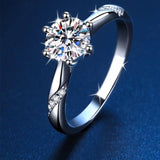 Stunning 1-3CT VVS1 D Colour Moissanite Diamonds Rings for Women Engagement Promise Wedding High Qualiy Jewellery