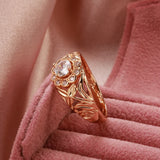 New Fashion Bold  High Quality Fine Jewellery 14K Filled Rose Gold Micro wax inlay AAA Zircon Diamonds Gold Ring