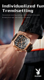 Luxury Classic Quartz Man Watch with High Quality Leather Strap Waterproof Business Wristwatch