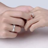 Remarkable D Colour VVS1 925 Silver X Row Moissanite Diamonds Couple Rings - Wedding Engagement Rings
