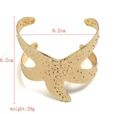 New Arrival Personalized Punk Alloy Exaggerated Starfish Open Wide Bangle - Fashion Jewellery