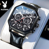 High Quality Luxury Quartz Watch - Leather Strap Fashion Waterproof Business Casual Top Brand Watches for Men