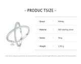 Charming 925 Silver Luxury Dazzling AAAA Lab Created Diamond Cross Line Ring