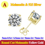 Luxury 0.5-3 Carats Cushion Marquise Oval Moissanite Diamonds Silver Stud Earrings