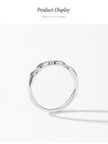 New Design Sterling Silver Trendy Geometric Design AAAA Lab Created Diamond Ring