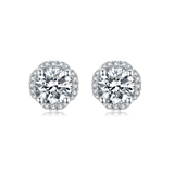 Fashion Design Top Quality GRA 0.5Carat D Colour Moissanite Diamonds Stud Earrings - Sterling Silver Fine Jewellery