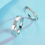 Remarkable D Colour VVS1 925 Silver X Row Moissanite Diamonds Couple Rings - Wedding Engagement Rings