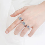 Dazzling 2ct Moissanite Diamonds Halo Engagement Wedding Rings For Women Silver Fine Jewellery with certificate
